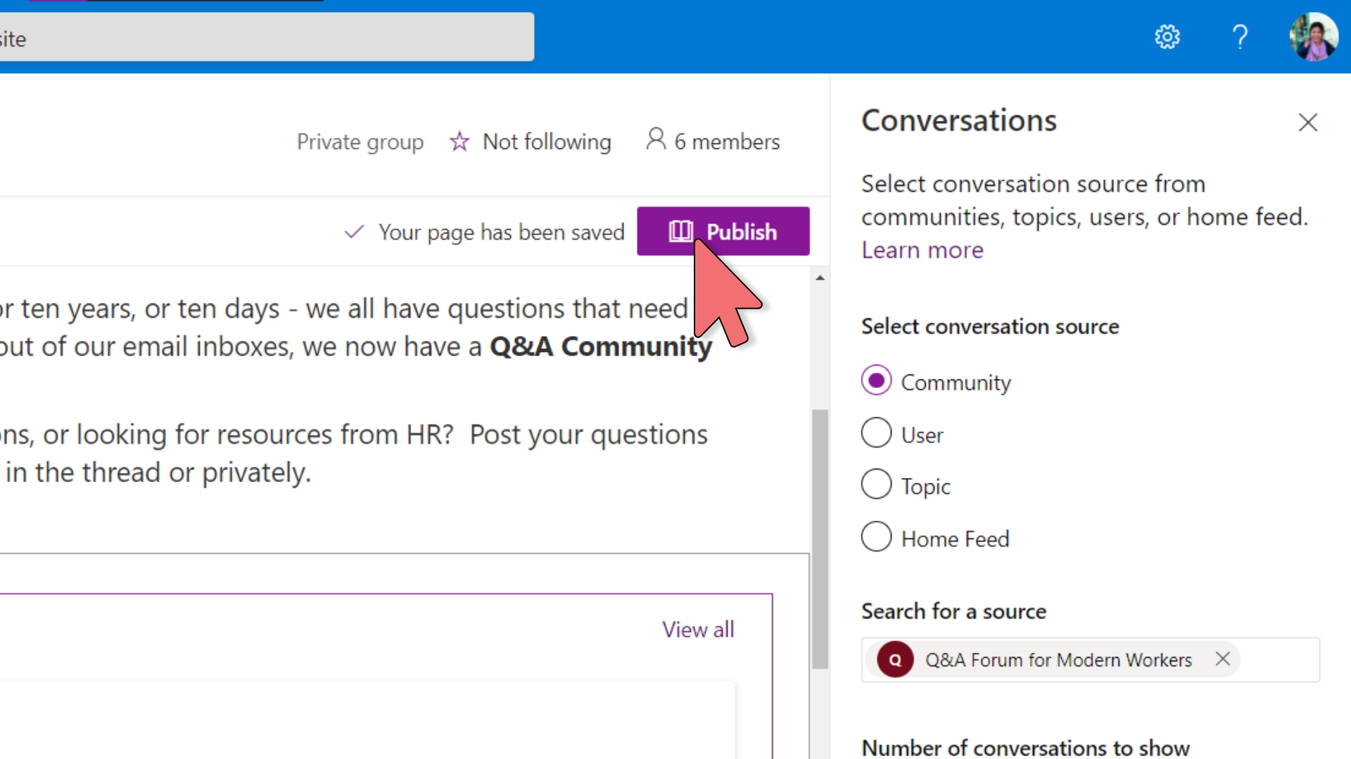 Yammer - Embed in SharePoint – 14