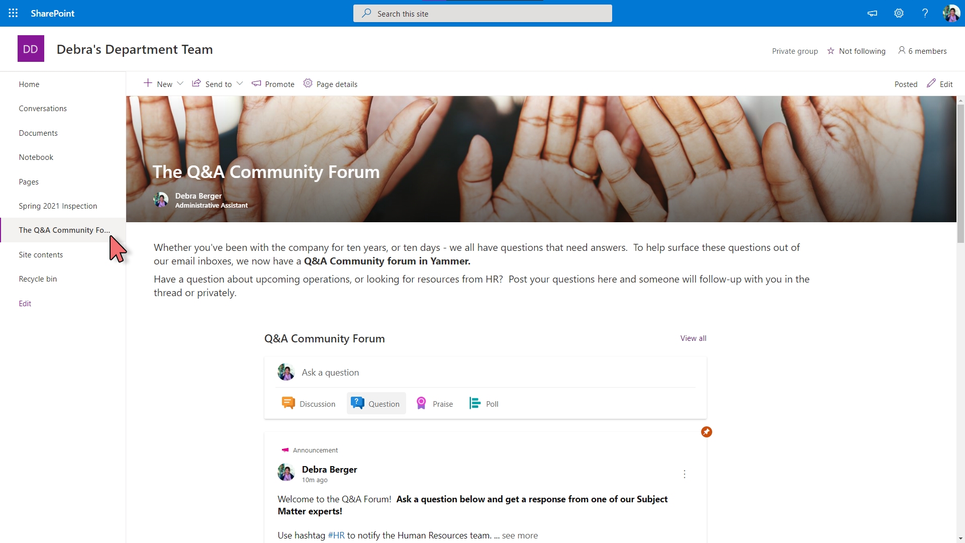 Yammer - Embed in SharePoint – 9-1