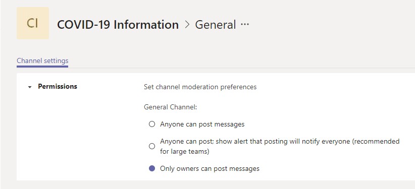 Channel Permissions