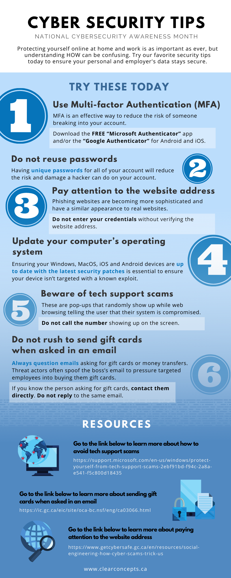 Infographic - Cybersecurity Tips