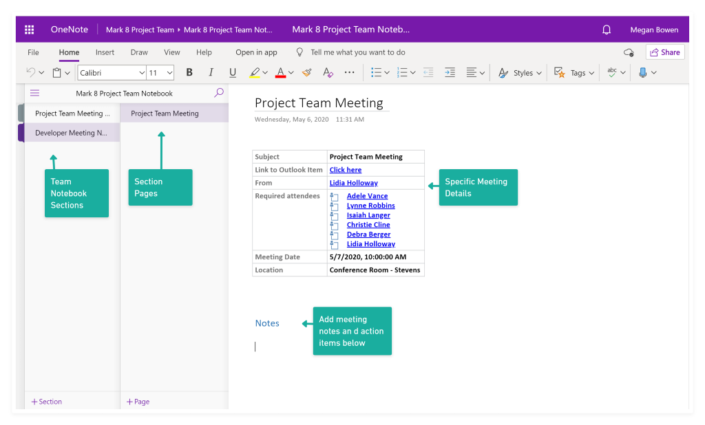 onenote in ms teams